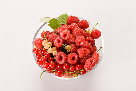 白莓甜点食物水果饮食种植宏观覆盆子营养图片
