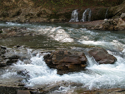 瀑布山脉自然保护区木头河流岩石石头溪流水分对象圆形图片