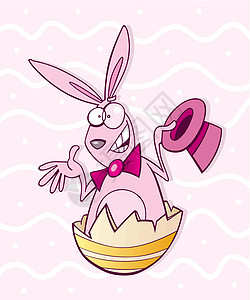 喷漆蛋壳中的复活节兔子图片