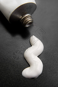 带牙膏的白管治愈医疗白色金属管子洗剂治疗化妆品卫生奶油图片