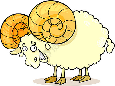 滑滑的公羊财富农场漫画内存插图星星十二生肖喇叭乐趣羊毛图片