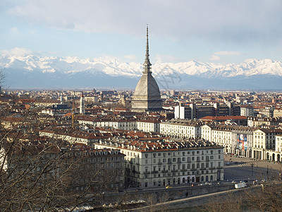 意大利都灵天线城市全景天际爬坡图片