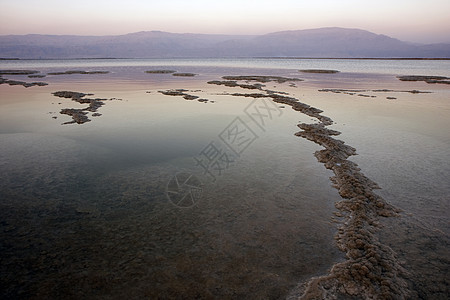 日落时死海环境地形美丽沙漠地面太阳全景气候治愈地球图片