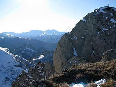 主要高加索山脊文件天空雪峰冰川登山山丘植物群解脱斜坡风景图片