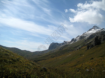 山山脉天空冰川草甸文件旅行全景风景背景路线高山图片