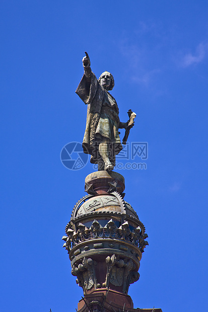 哥伦布纪念碑晴天雕像蓝天地标旅游景点意义纪念纪念碑图片
