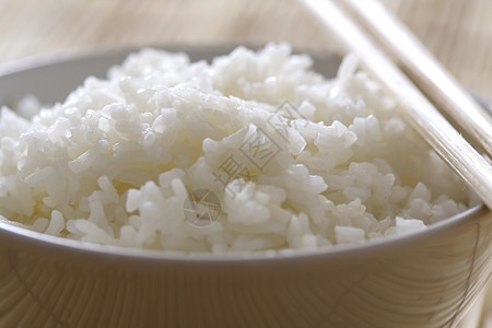 大米饭碗主食白色食物淀粉筷子图片