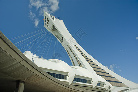 体育场蓝色运动白色金属天空建造圆形建筑图片