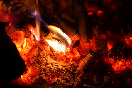 火灾火焰燃烧木头点燃红色图片