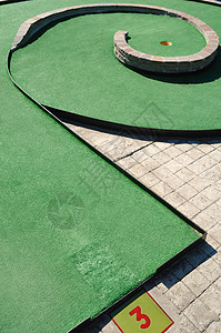 小型小米高尔打运动课程游戏绿色高尔夫球高尔夫享受球道乐趣娱乐图片