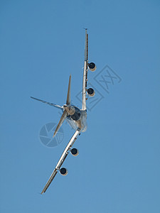 Jumbo 客机天空飞机蓝色机器旅行喷气喷射航空公司航班翅膀图片