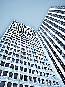 现代摩天大楼蓝色多层建筑物故事市中心办公室地板企业窗户房地产图片