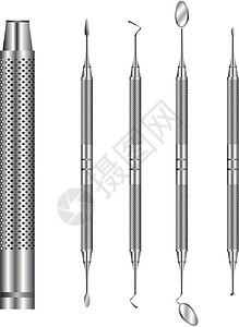 牙科工具疼痛刷子金属牌匾牙医办公室卫生牙刷牙龈镜子图片