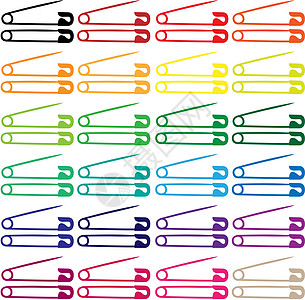 彩色安全和尿布针图片