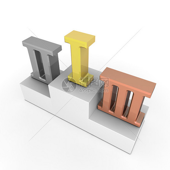 胜利领奖台  罗马数字 1 2 3  金 银 铜平台讲台成功锦标赛杯子仪式比赛运动游戏金子图片