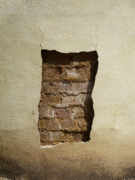 裂墙衰变废墟粉碎影响材料砖块围墙建筑损害图片