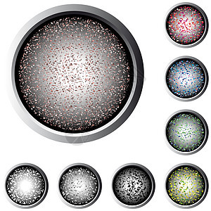 网按钮黄色蓝色坡度网络插图灰色圆形棕色斑点金属图片