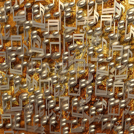 抽象的音乐背景床单钢琴乐器笔记黄铜岩石喇叭插图吉他象牙图片