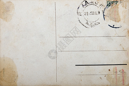 旧明信片 有年老标记的黑纸古董风化棕褐色邮票艺术邮资邮政老化邮件卡片图片