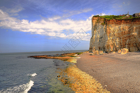 海岸悬崖海洋全景地质学航行岩石海滩背景图片