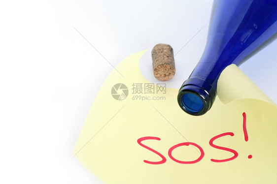 SOS 求救对象帮助设计元素邮件沟通概念性瓶子图片