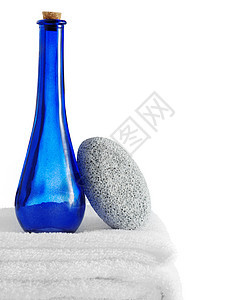 斯帕场景治疗皮肤奢华浮石卫生石头保健蓝色洗澡瓶子图片