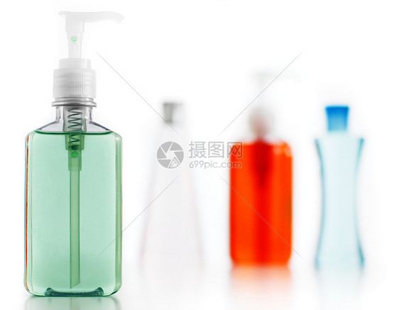 肥皂乳液洗发水对白优雅化妆品洗澡美丽关心保健奢华瓶子团体洗剂图片