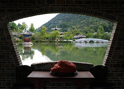 中国利江的风景公园灯笼旅游农场街道公园溪流框架场地土地村庄图片