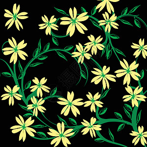 背景花层color杂色手工雕刻墙纸黄色绿色圆圈卷曲插图同心图片