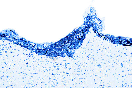 蓝波飞溅蓝色海洋气泡环境海浪洗澡运动宏观波纹图片