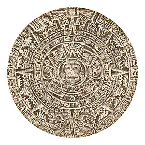 Aztec 日历太阳石背景图片