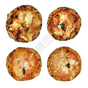披萨玛格丽塔白色营养食物圆形美食配料图片