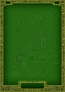 高科技抽象电路板空白框装饰装饰品技术证书文凭网络风格矩阵削片母板图片