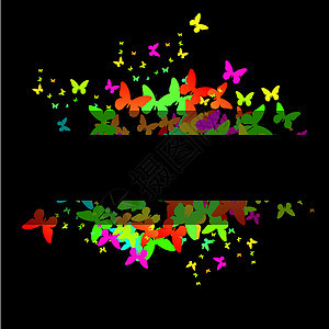 装饰多彩蝴蝶 矢量说明光谱墙纸流动曲线推介会水彩气泡彩虹运动液体背景图片
