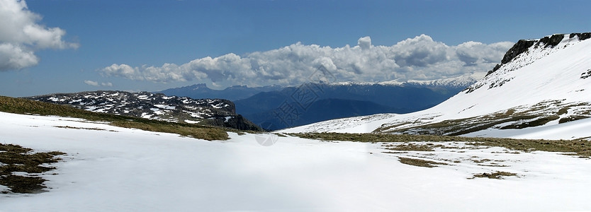 主要高加索山脊山峰高山全景天空旅游植被山丘一条路线解脱文件图片