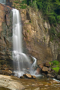 热带水流动娱乐森林风景岩石晴天太阳环境放松植物图片