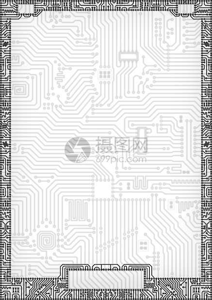 高科技抽象电路板空白框框架矩阵边界电脑网络芯片硬件证书母板木板图片