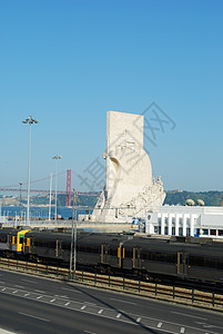 里斯本在葡萄牙的城市风景景观历史性蓝色航海旅游建筑旅行城市风景地标图片