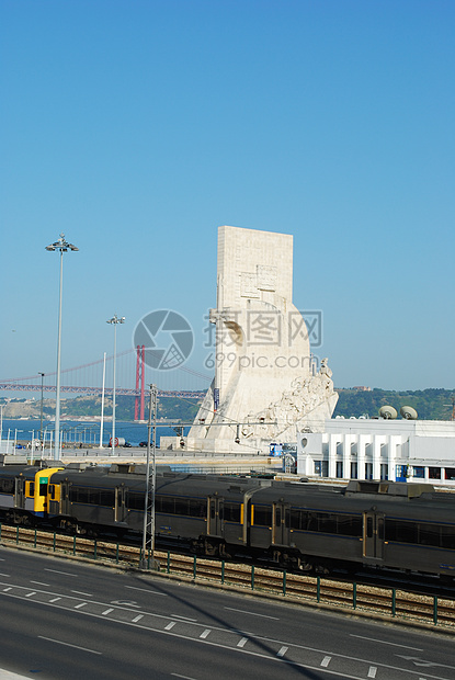 里斯本在葡萄牙的城市风景景观历史性蓝色航海旅游建筑旅行城市风景地标图片