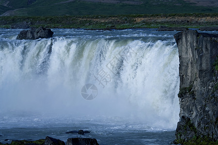冰岛的古达福斯瀑布图片