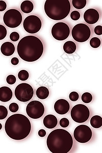 红色泡泡气泡白色阴影圆形插图背景图片