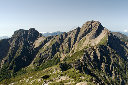 东亚第一高峰玉山天空天堂晴天爬坡场景风景阳光顶峰荒野太阳图片