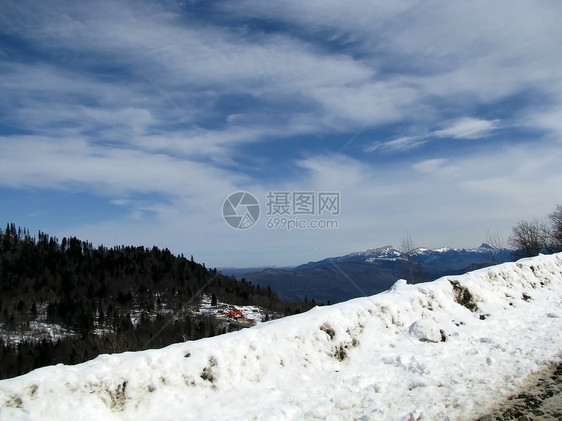 高山山脉植物群解脱背景山丘岩石白色木头冰川文件雪峰图片