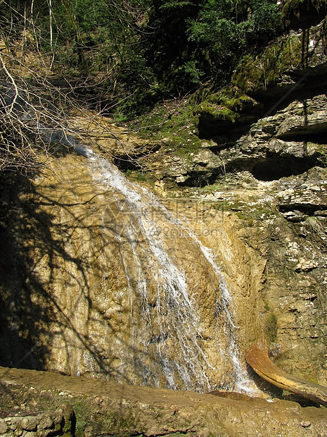 瀑布旅行全景河流自然保护区宽慰石头水分路线对象峡谷图片