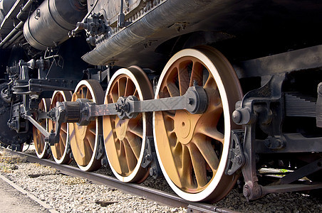 蒸汽列车运输圆圈车轮机器黑色引擎曲线机件水平方式图片
