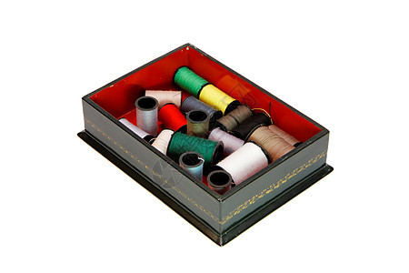 隐形的深绿色木制木棺材 有彩色线条盒子装饰品裁缝案件手工业木头配饰衣服纪念品贮存图片