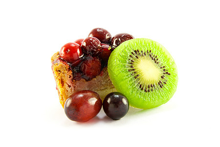 配基维和葡萄的猪肉饼浆果食物午餐小吃馅饼奇异果市场饮食水果营养图片