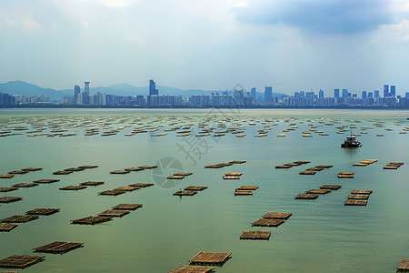 维多利亚港港口木桩城市汽船舰队渡船轮船图片