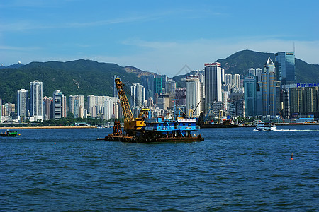 维多利亚港汽船渡船舰队轮船木桩建筑港口图片