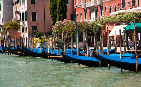 威尼斯的贡多拉斯地标建筑学历史景观晴天船头观光缆车建筑物旅行图片